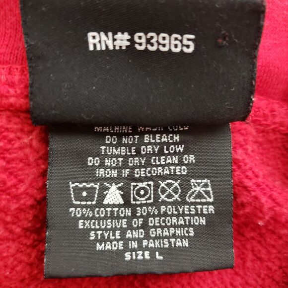 Kyle Busch Chase Hoodie Size Large Red Sewn JOE GIBBS Racing Nascar M&Ms - Picture 9 of 11